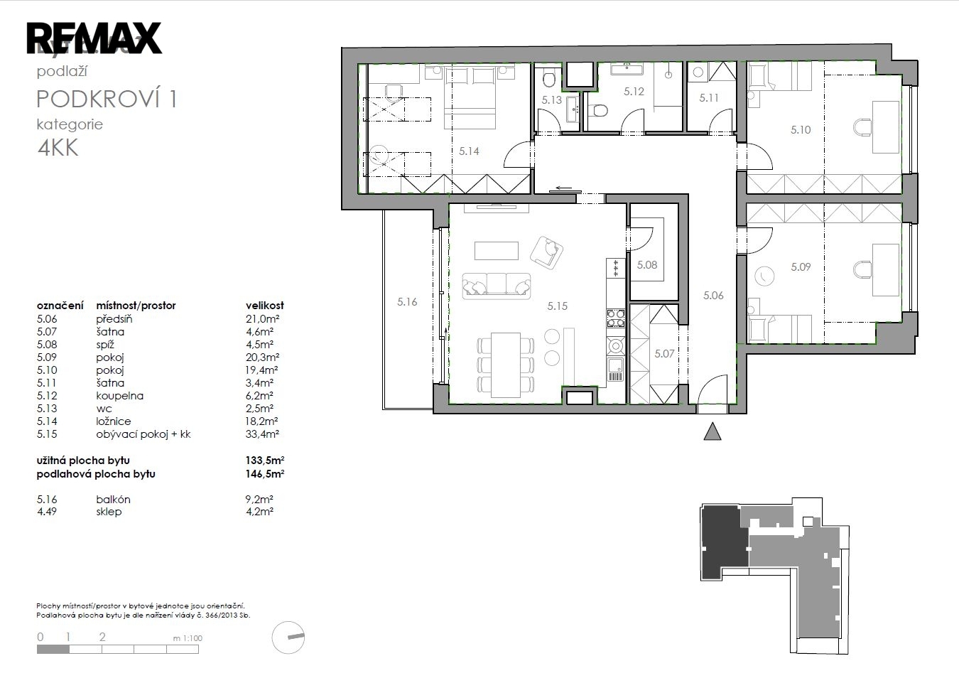 Karta bytu z Prohlášení vlastníka