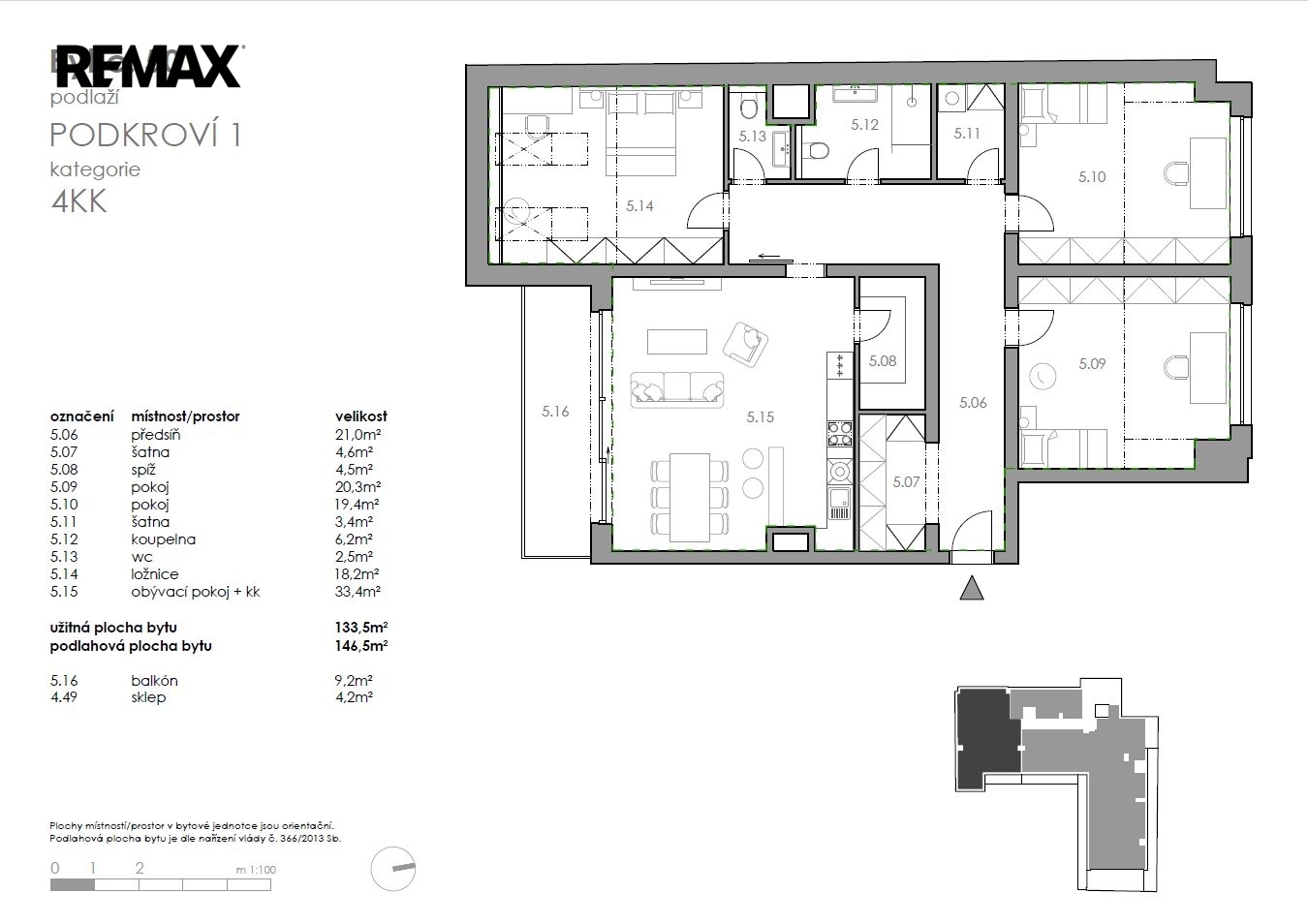 Karta bytu z Prohlášení vlastníka