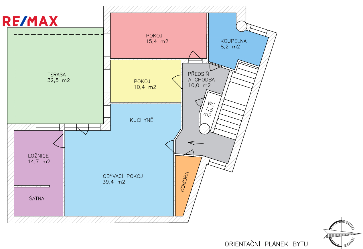 orientační plánek bytu