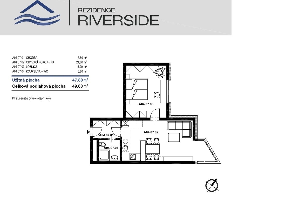 Karta bytu Poříčí 2, 4.NP