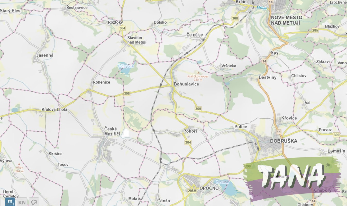 mapa-zahrada Bohuslavice