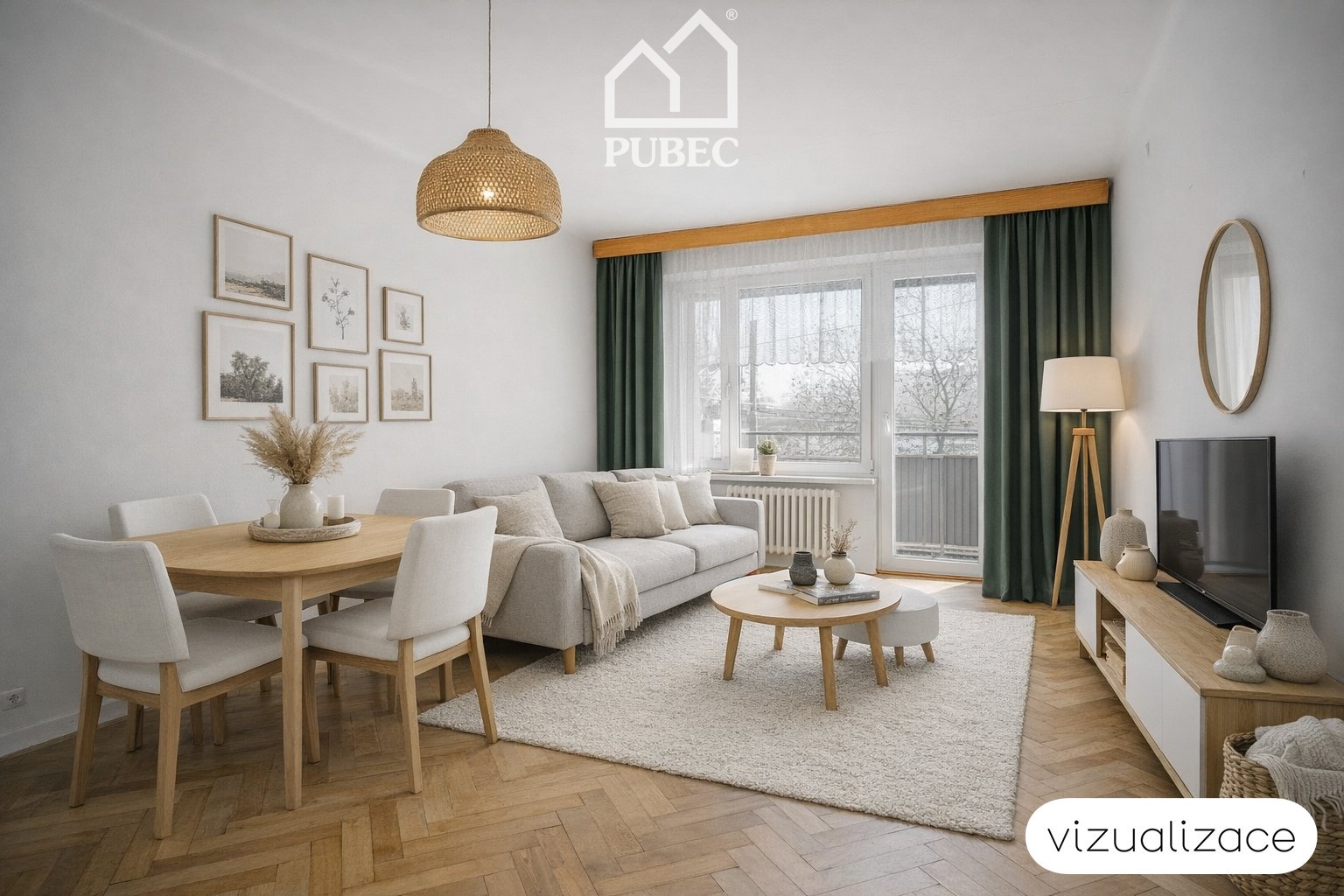 5 vizualizce obývací pokoj