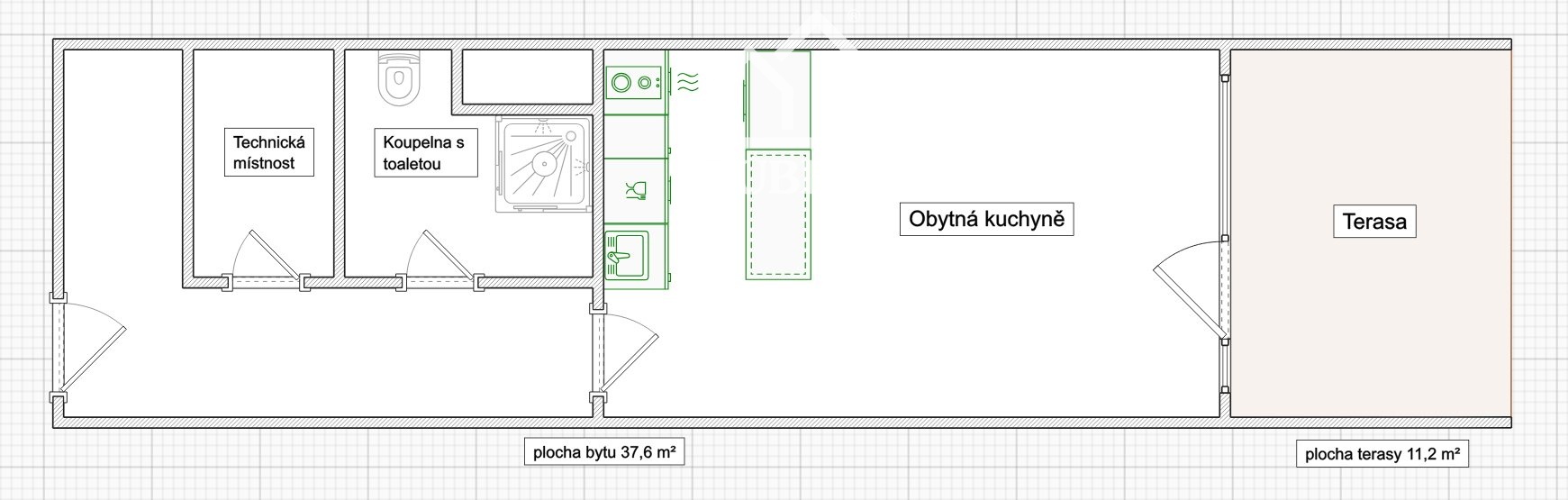 RK Pubec - Na roudné 77a - půdorys