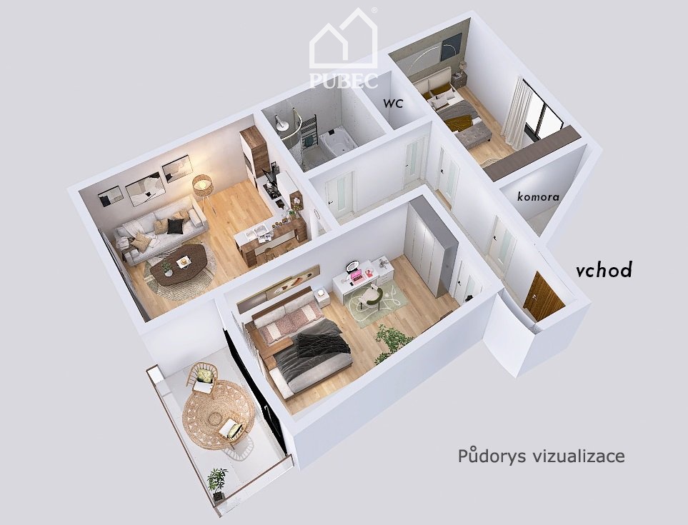 3D půdorys vitualizace ořez