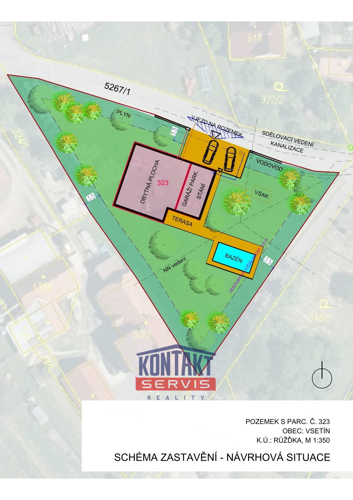 KN 323 Schéma zastavění - návrhová situace