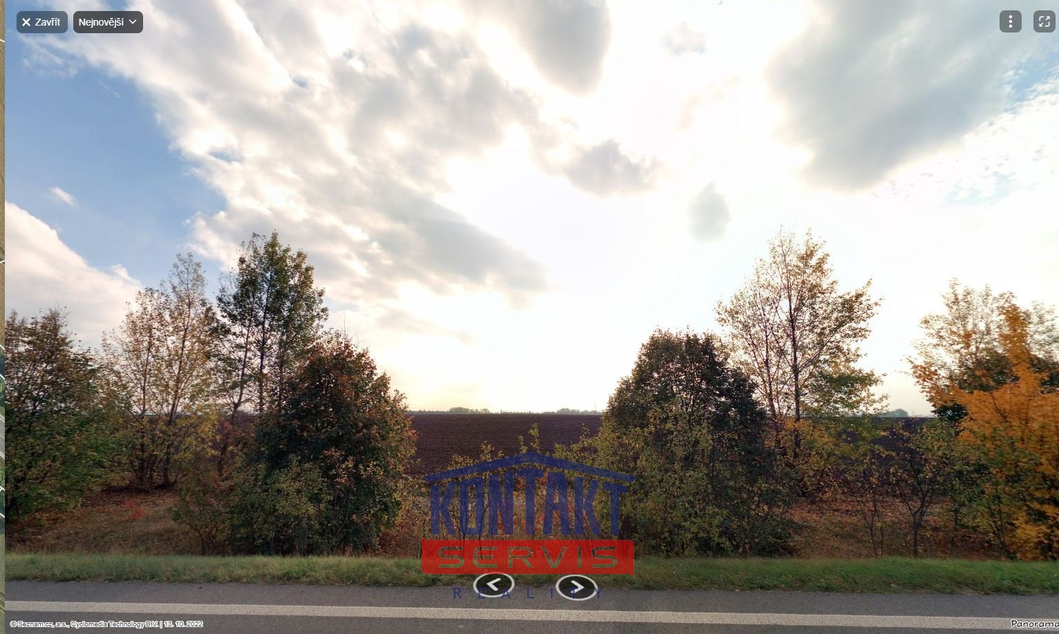 KN 1194 pohled na pozemek