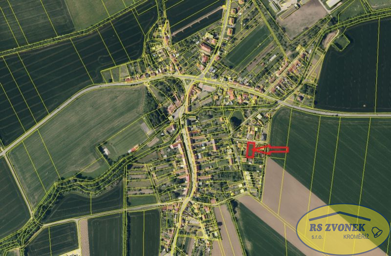 Prodej stavebního pozemku Zlobice u  Kroměříže