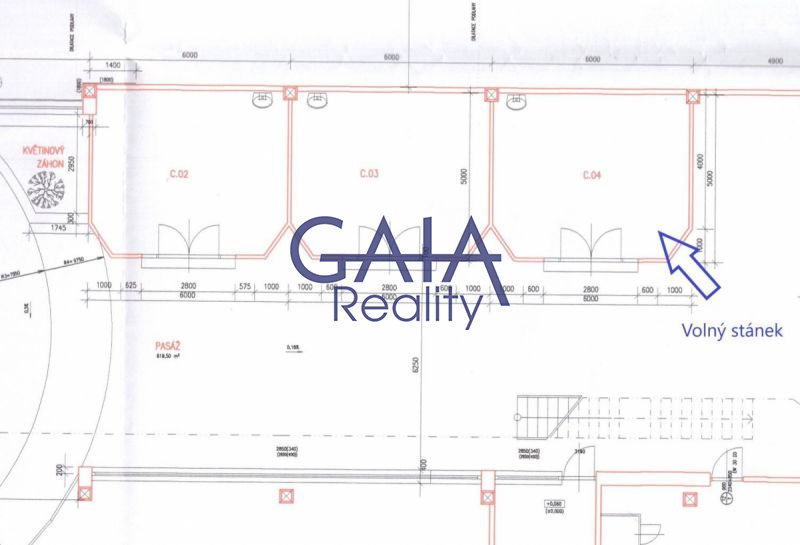 Komerční prostor v obch. centru Pasáž Hloučela, Prostějov