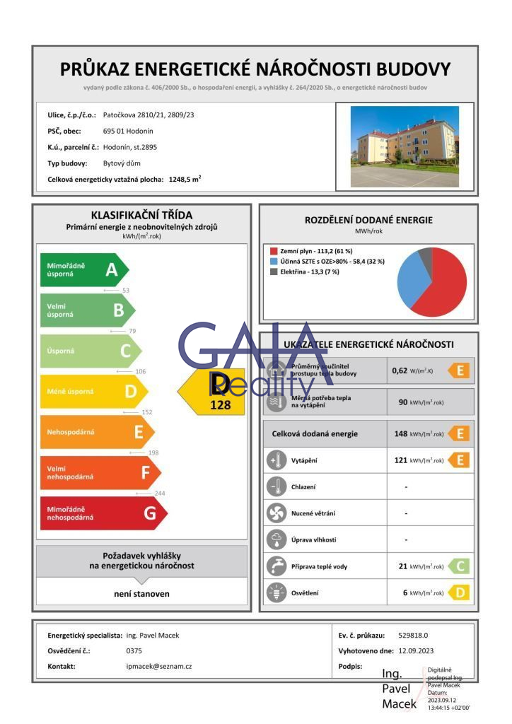 Prodej bytu 2+1 ve zděném domě, Hodonín