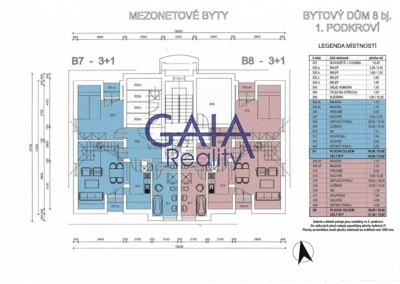Prodej krásného mezonetového bytu 3+kk v klidné části města