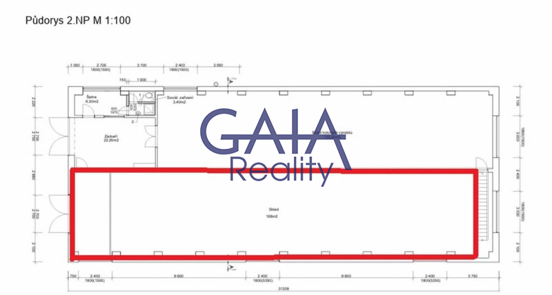 Pronájem výrobních /sklad. prostor – 168 m², 