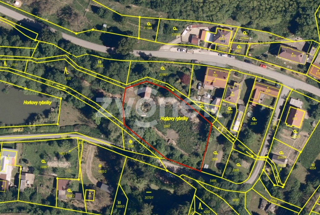 Prodej rybníku - vodní plochy Helenkovice 1 mapka 