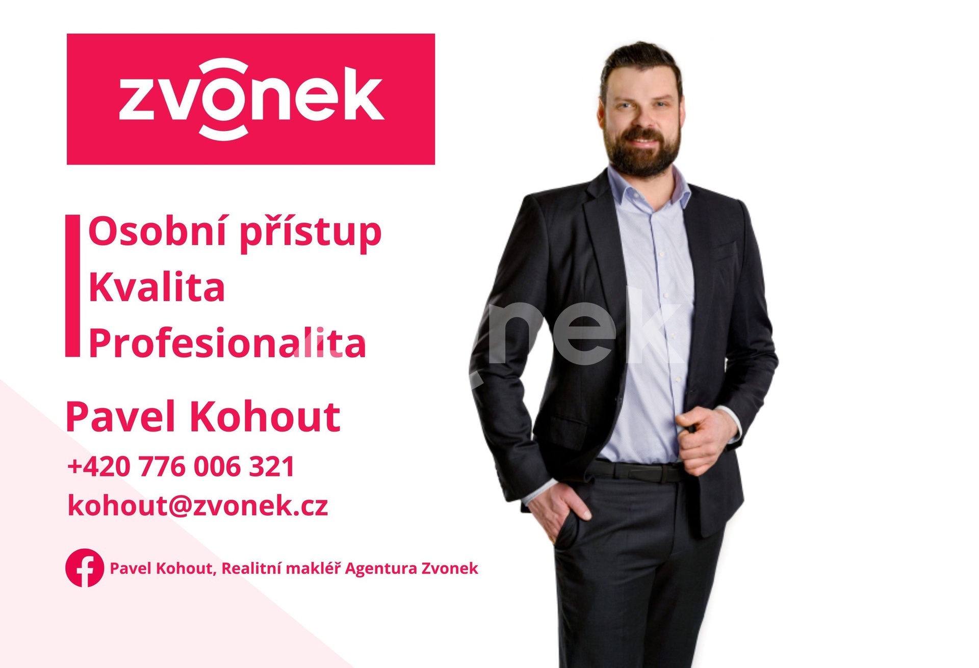 Vizitka do inzerce - Pavel Kohout, posunutá fotka, kvůli vodoznaku