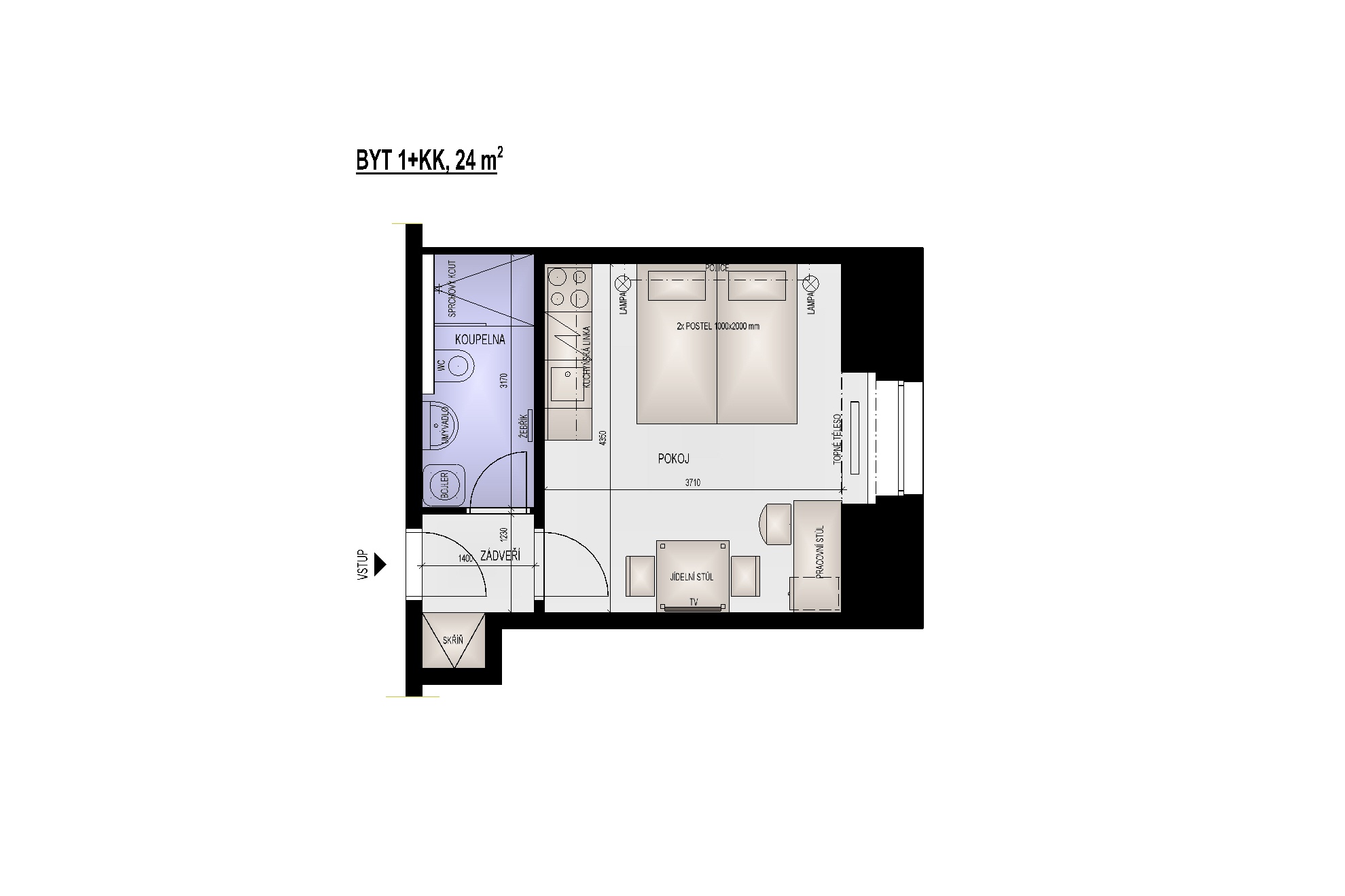 PĹŻdorys jednotky Ä?. 207