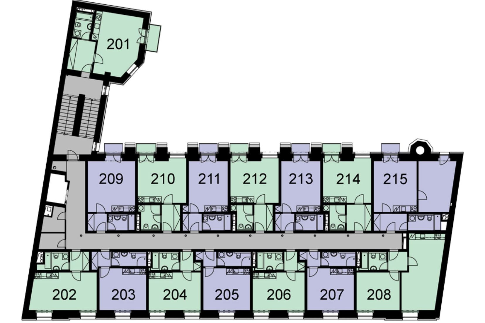 PĹŻdorys prvnĂ­ho patra budovy eFi Palace