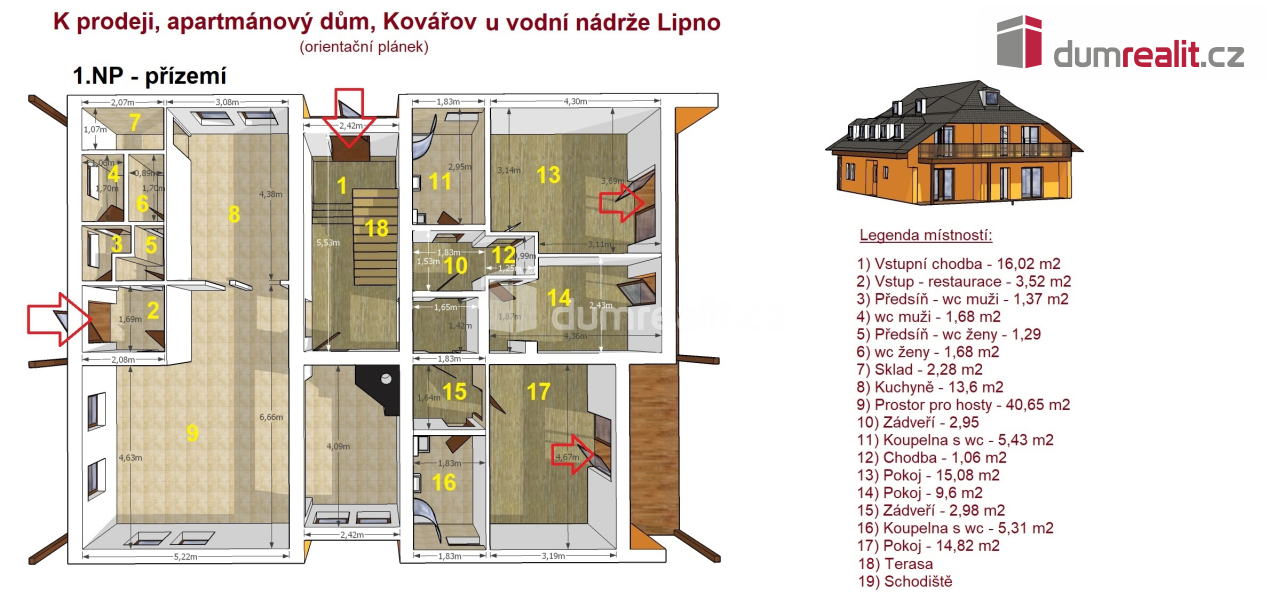 Prodej rodinného domu, 366 m² Frymburk (okres Český Krumlov), Kovářov, obrázek 2