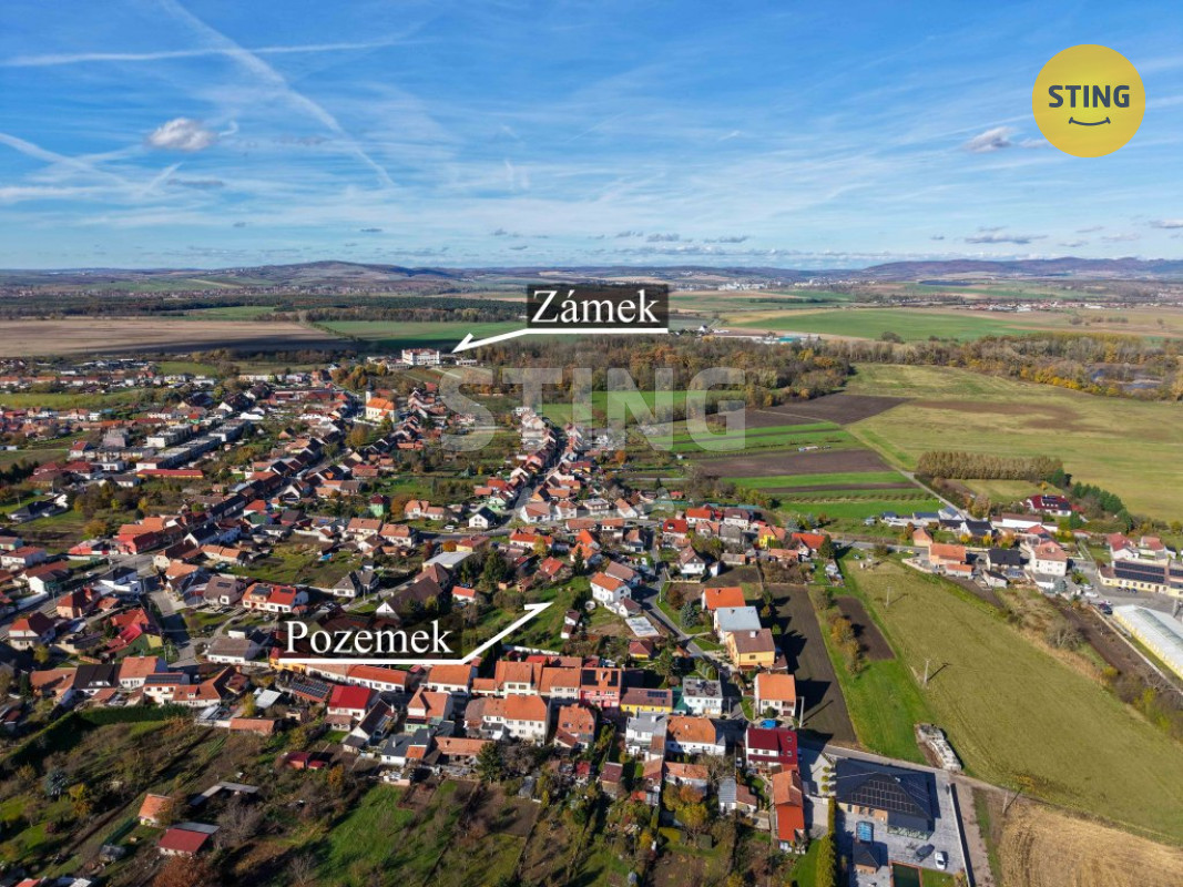 Prodej stavební parcely 1326 m², Milotice