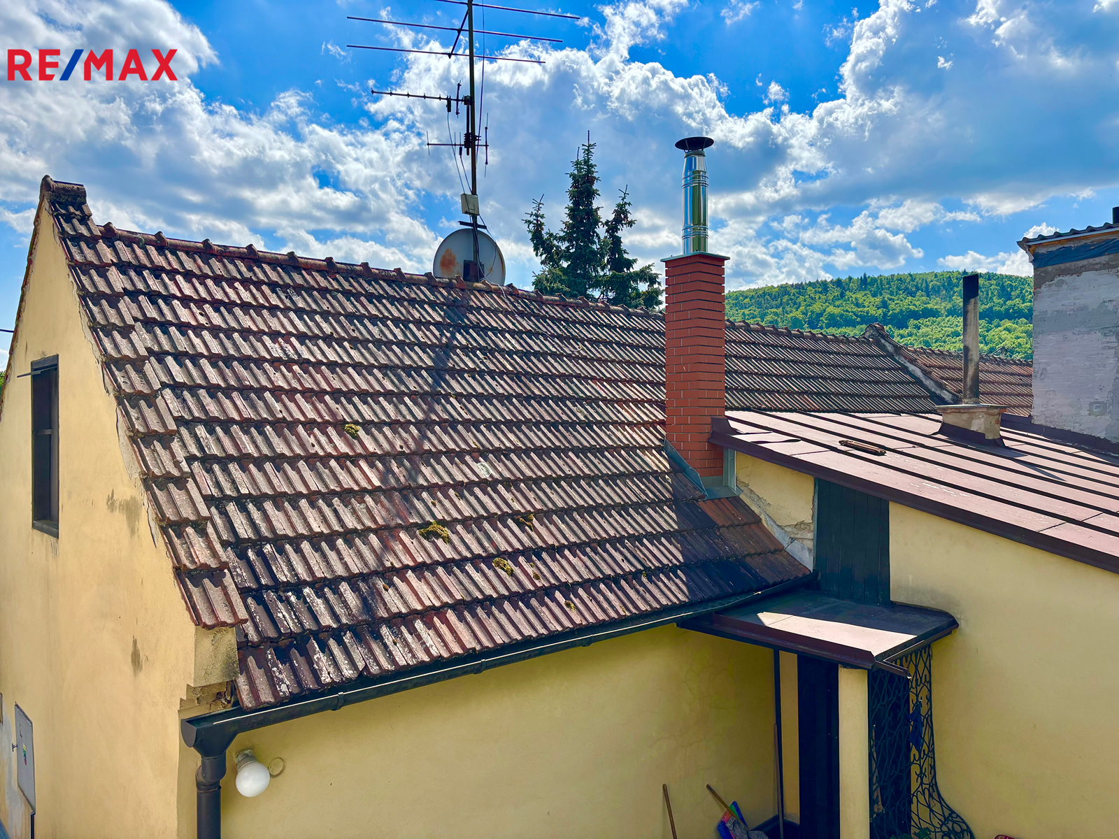 Pohled na střechu