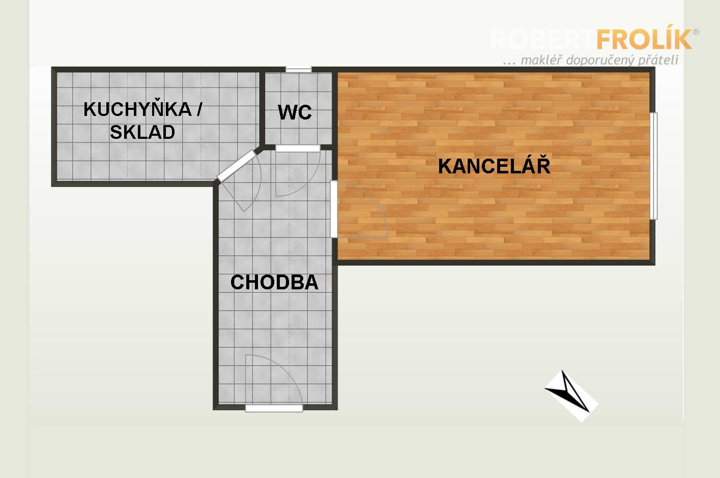 Nebytový prostor k pronájmu - Praha 6, Bubeneč - Eliášova - půdorys
