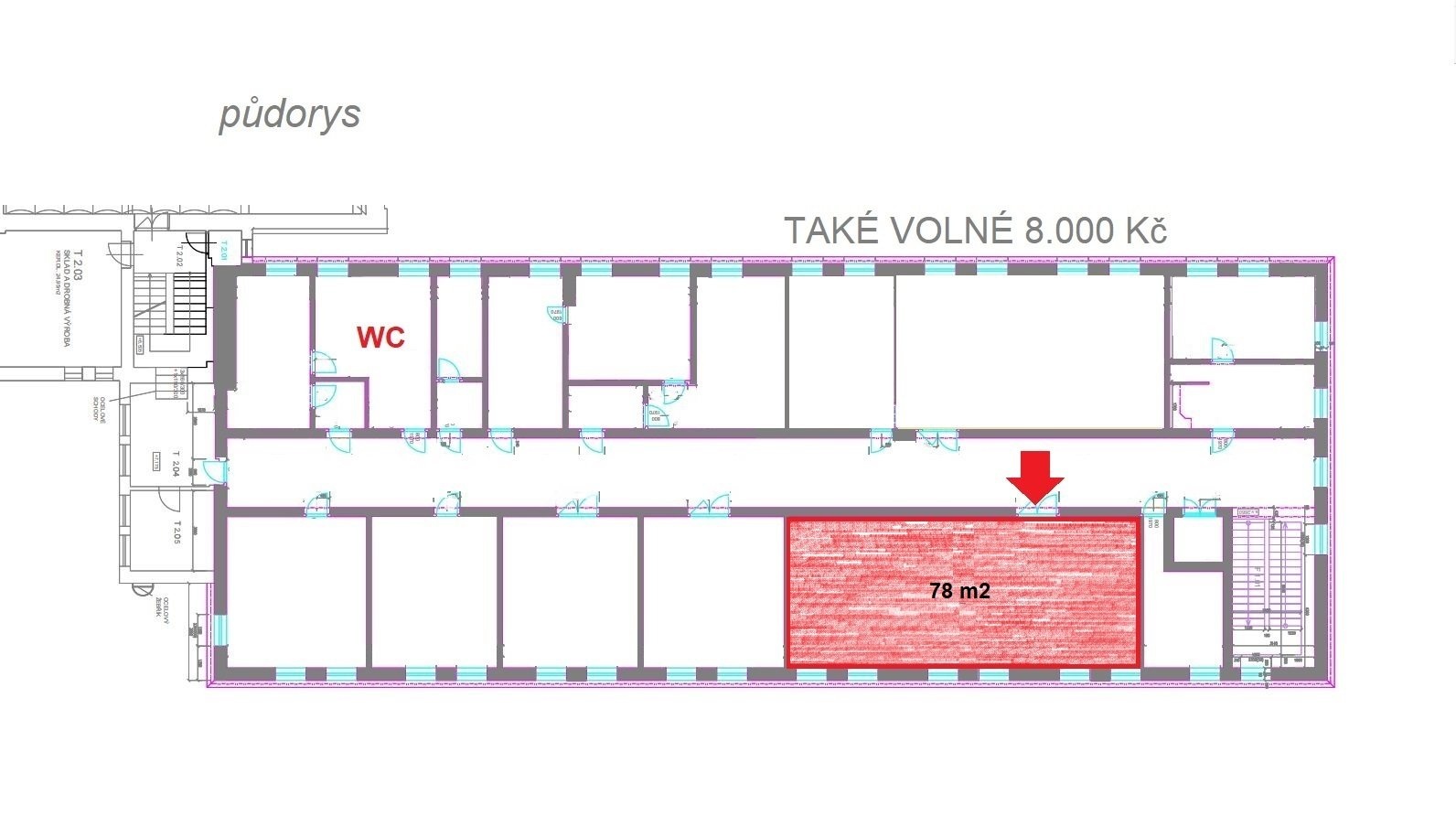 půdorys kanceláře truhláři
