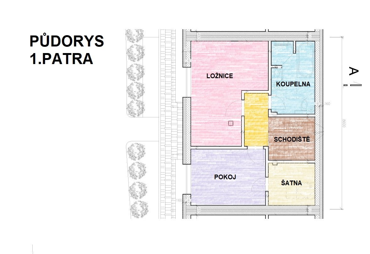 a-půdorys podkroví