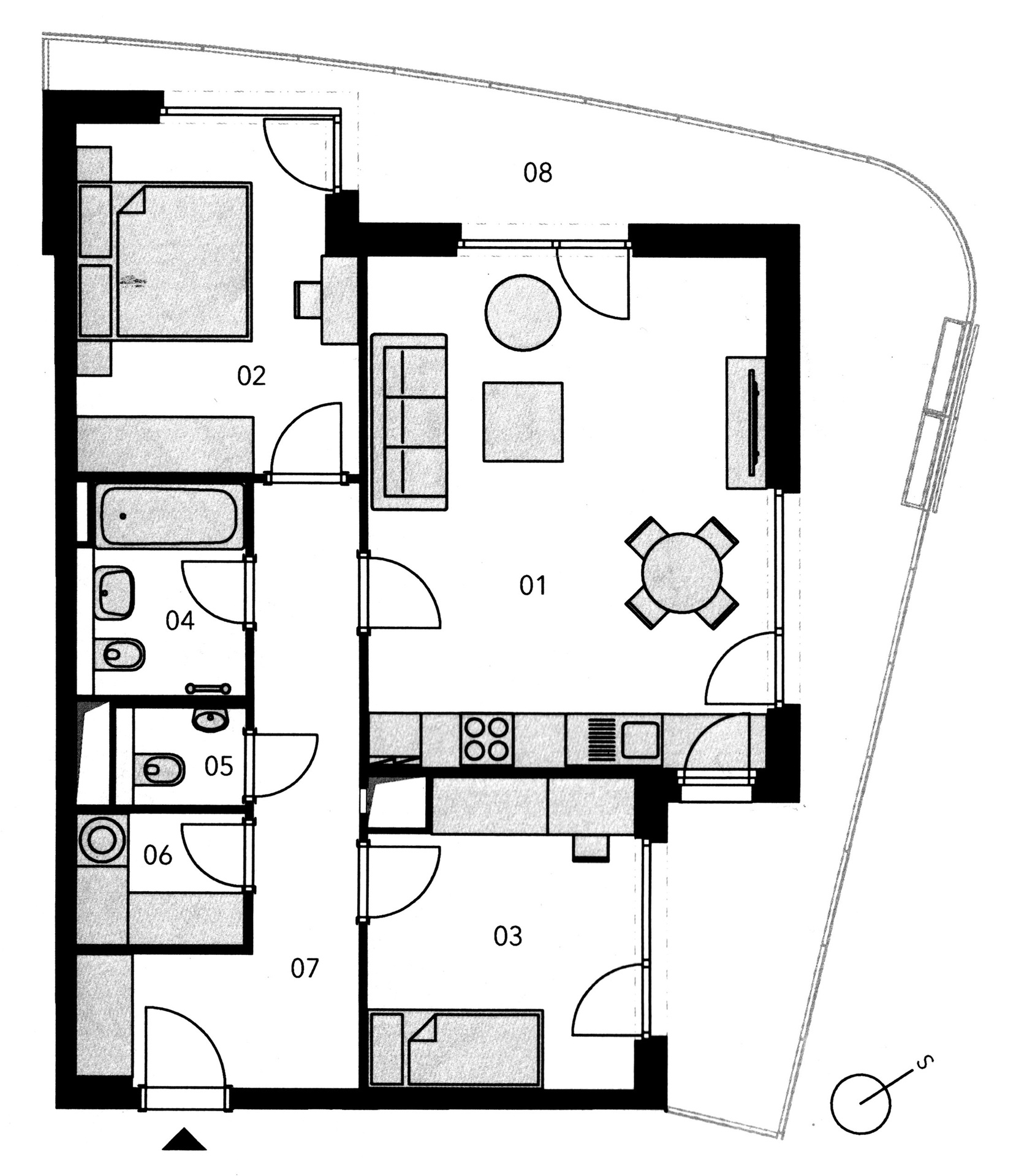 plan bytu Arcus jenom byt