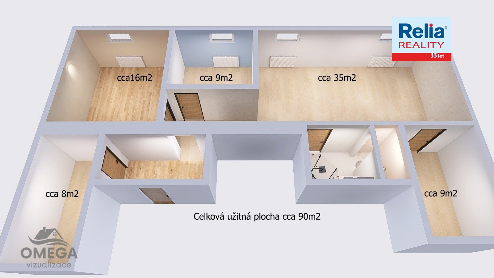 N50779_půdorys_ s rozměry místností