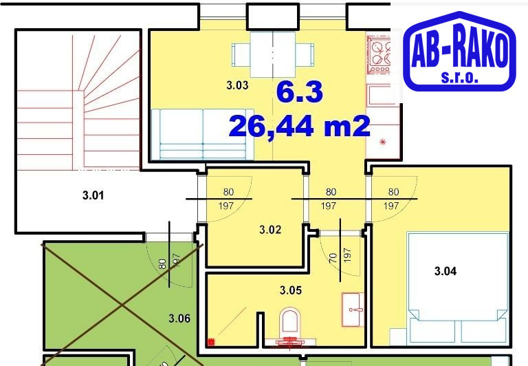 PRODEJ INVESTIČNÍHO BYTU 2+kk u centra N. Bystřice