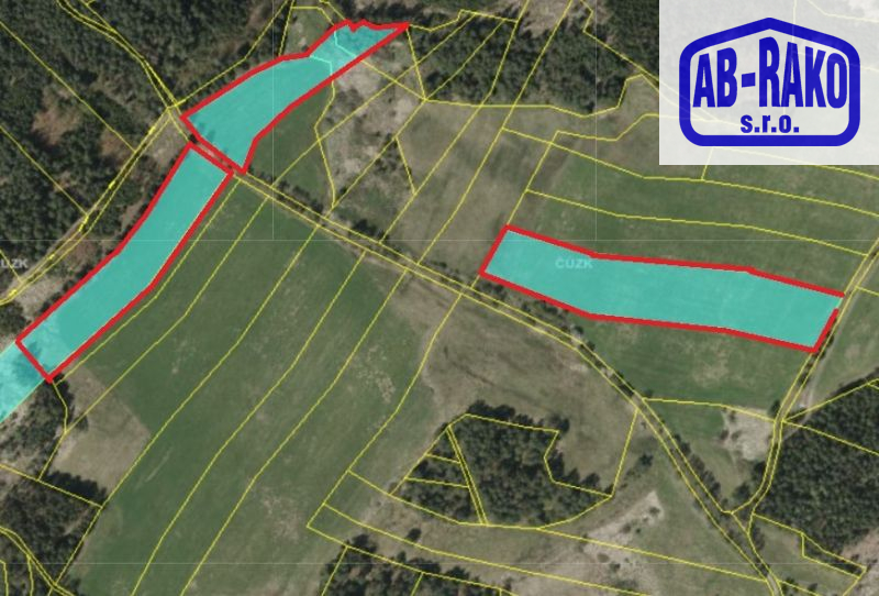 15,38 ha zem. pozemků okolo Najdeku u Lodhéřova