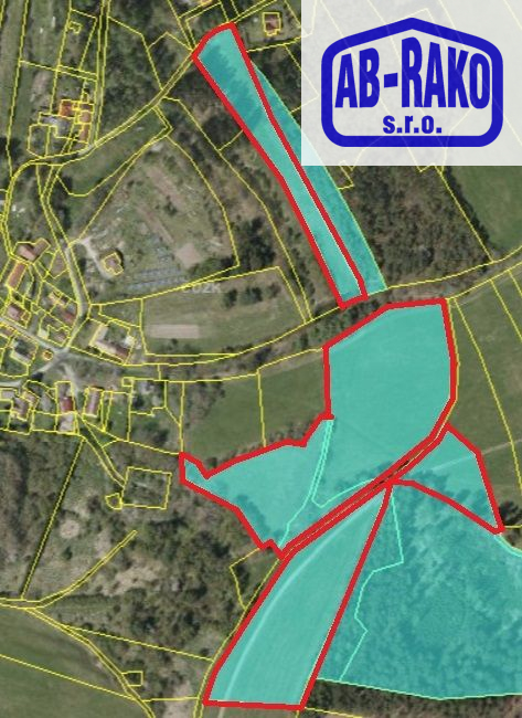 15,38 ha zem. pozemků okolo Najdeku u Lodhéřova