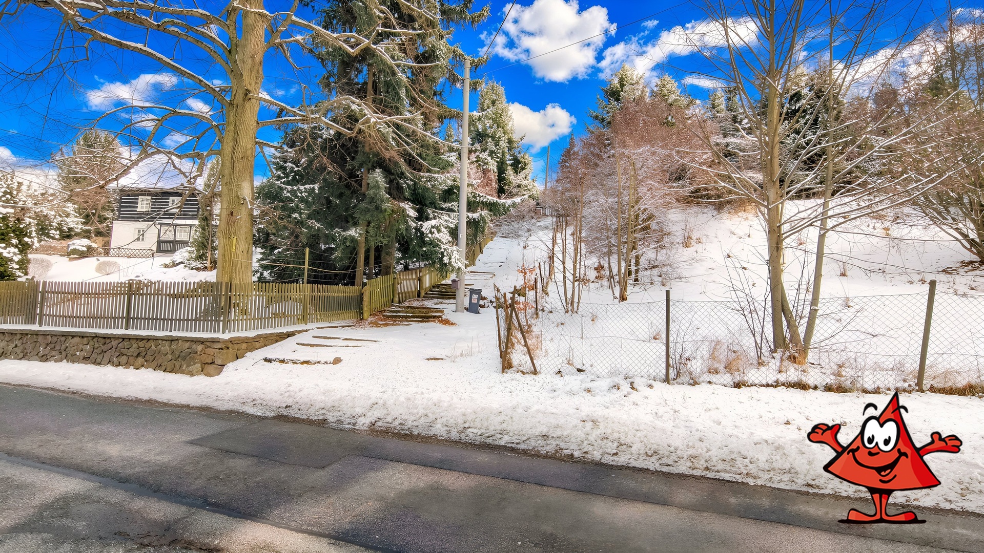 Parcela na prodej Volfartice - pohled i na souseda