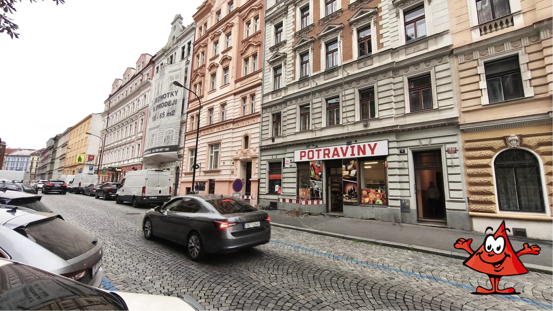 Pronájem bytu 1+KK v ulici Na Bojišti, Praha 2 - ulice