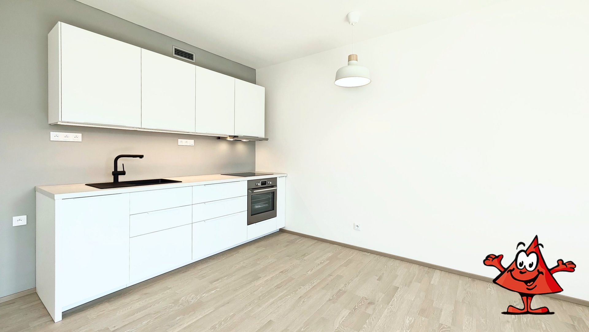 Pronájem bytu 1+kk Praha 4 Rezidence Zahálka - kuchyňská linka