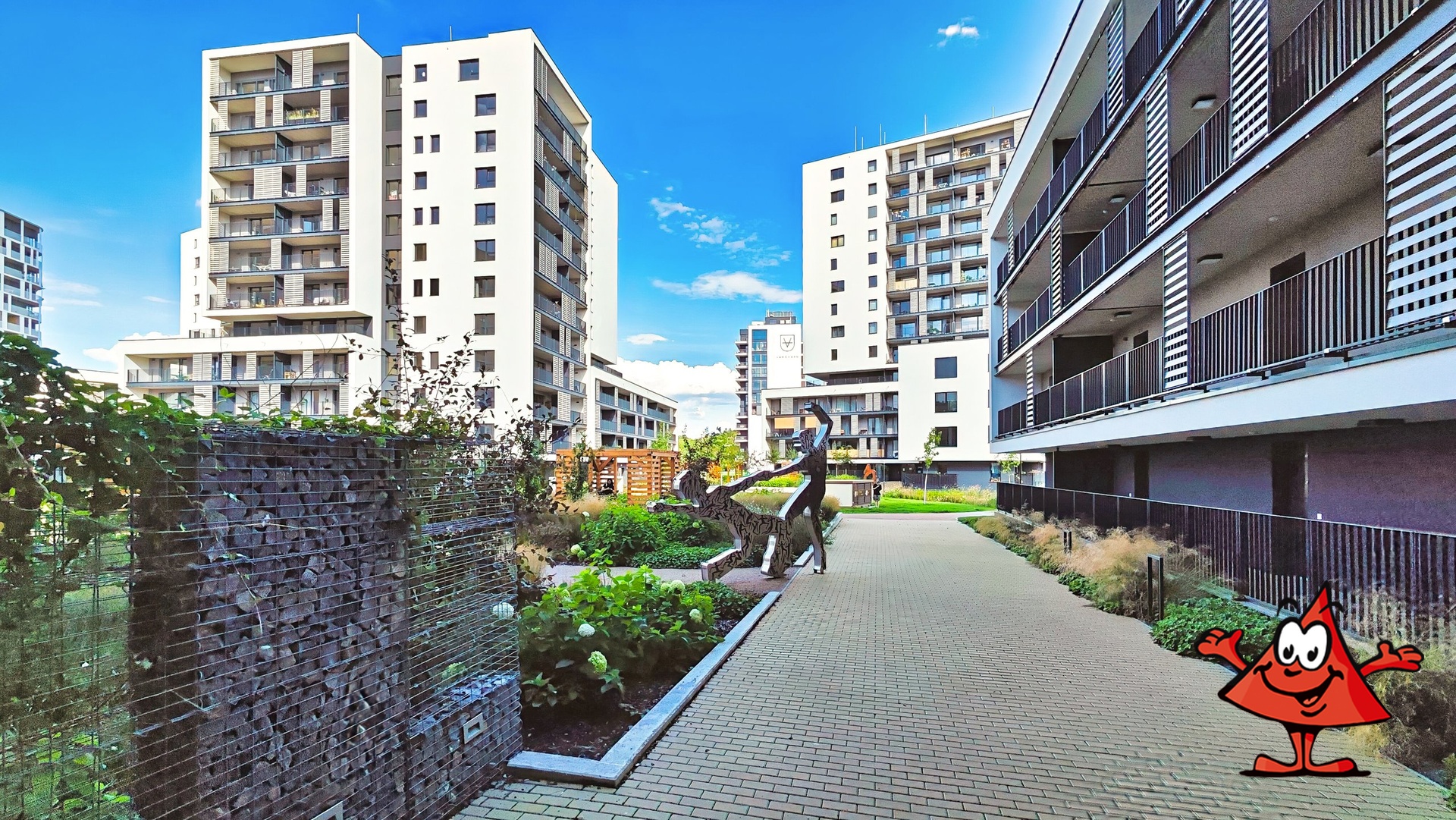 Pronájem bytu 1+kk Praha 4 Rezidence Zahálka - exterier
