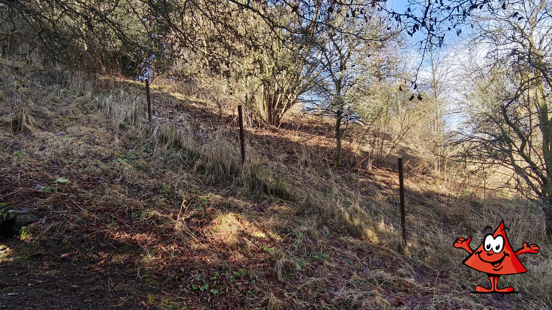 Parcela na prodej Volfartice - pohled po roztátém sněhu