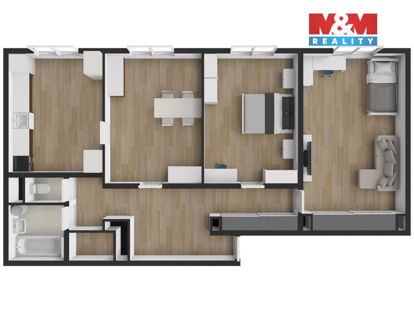 Prodej bytu 3+1 Prachatice 4 500 000 Kč, foto 18