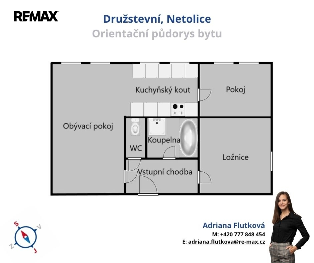 Orientační půdorys bytu