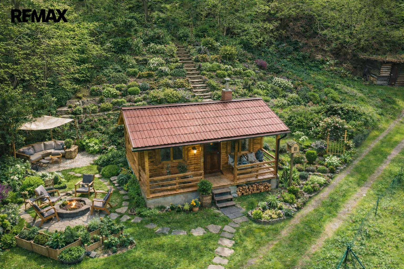 Vizualizace exteriér+zahrada