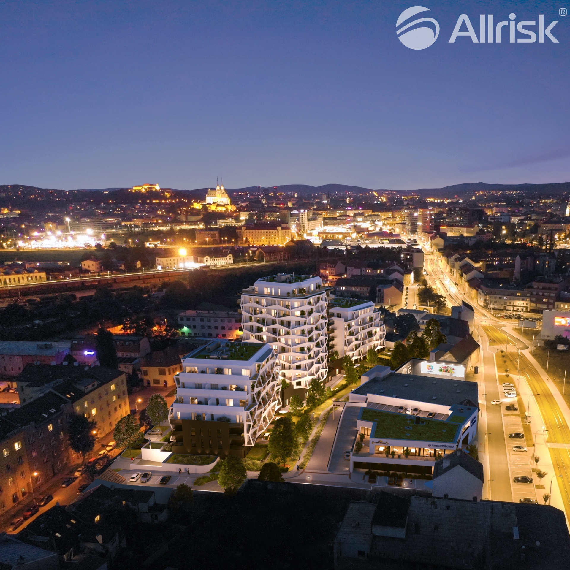 Meridiem v noci - exteriér