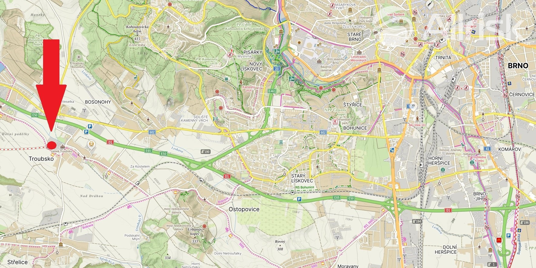 situační mapa
