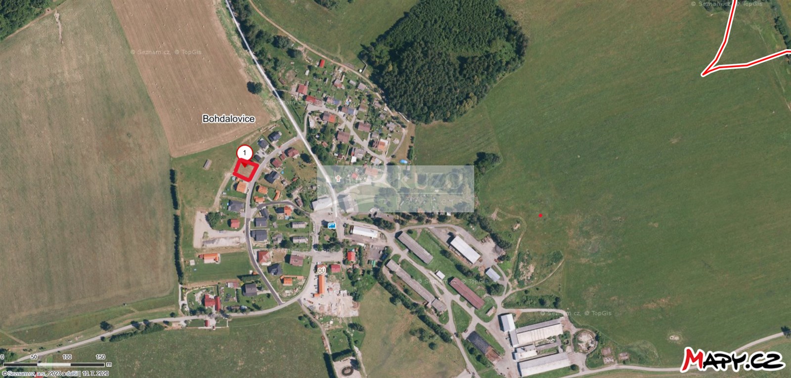 Prodej stavební parcely, 1 022 m² Bohdalovice (okres Český Krumlov), obrázek 1