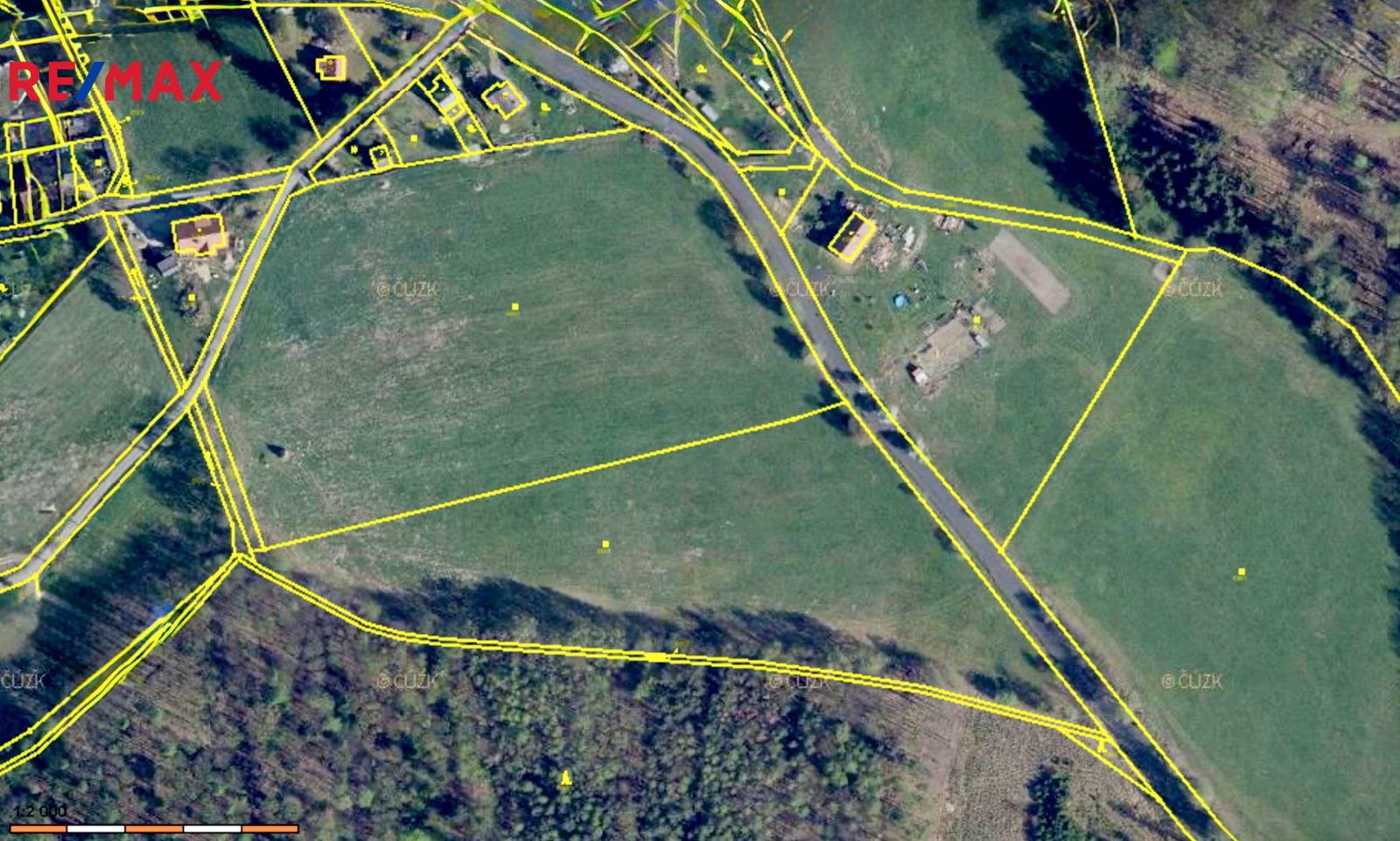 149 m2, vedeno jako lesní pozemek