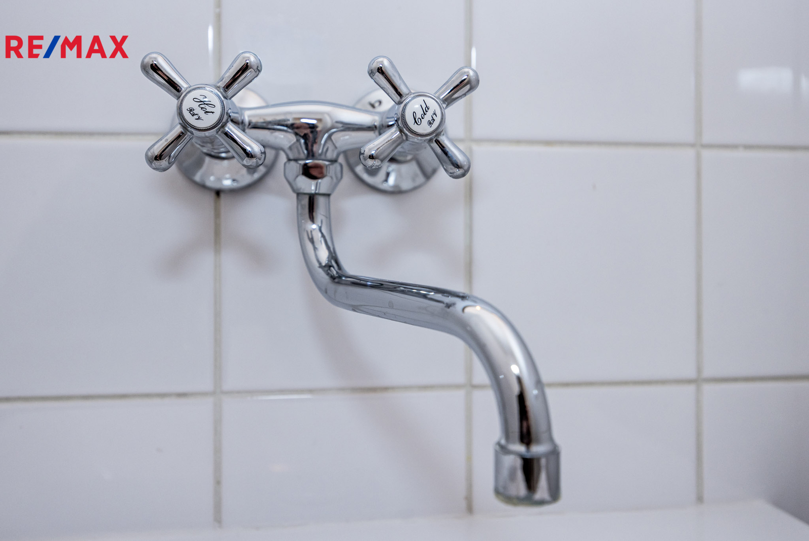 Detail kohoutku v koupelně
