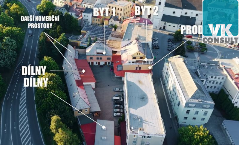 Prodej komerčního areálu s bydlením v centru města