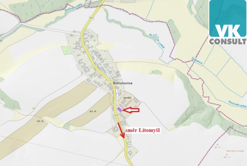 Pronájem - skladovací hala 20x40 m - Bohuňovice  (