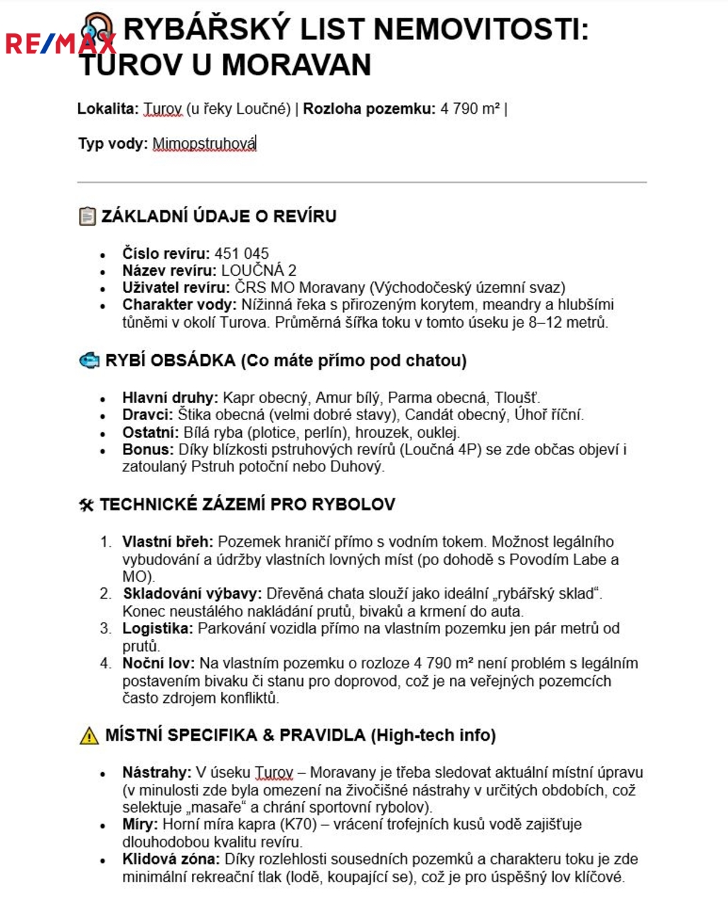 Rybářský list pro Turov