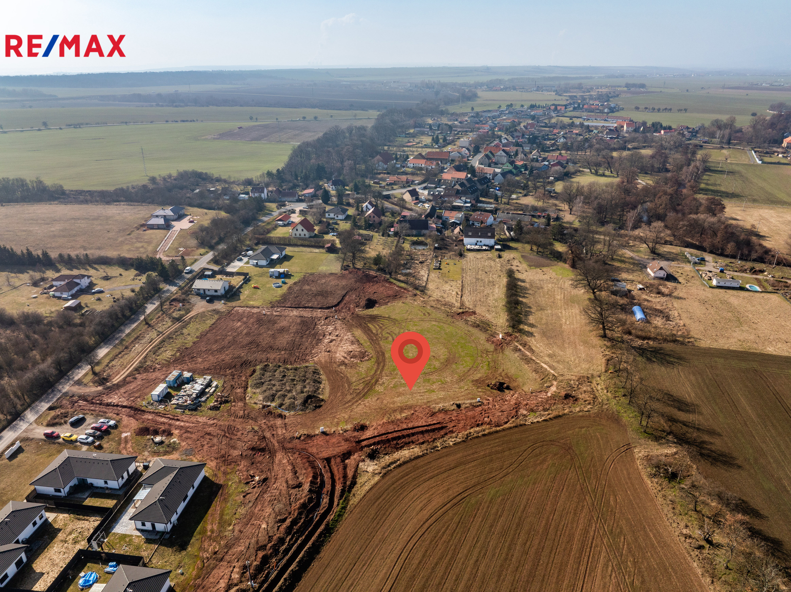 Pohled na pozemek