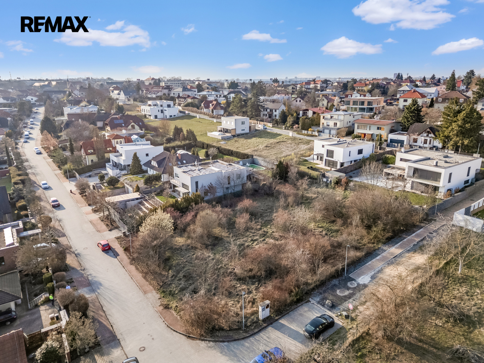 Pohled na pozemek
