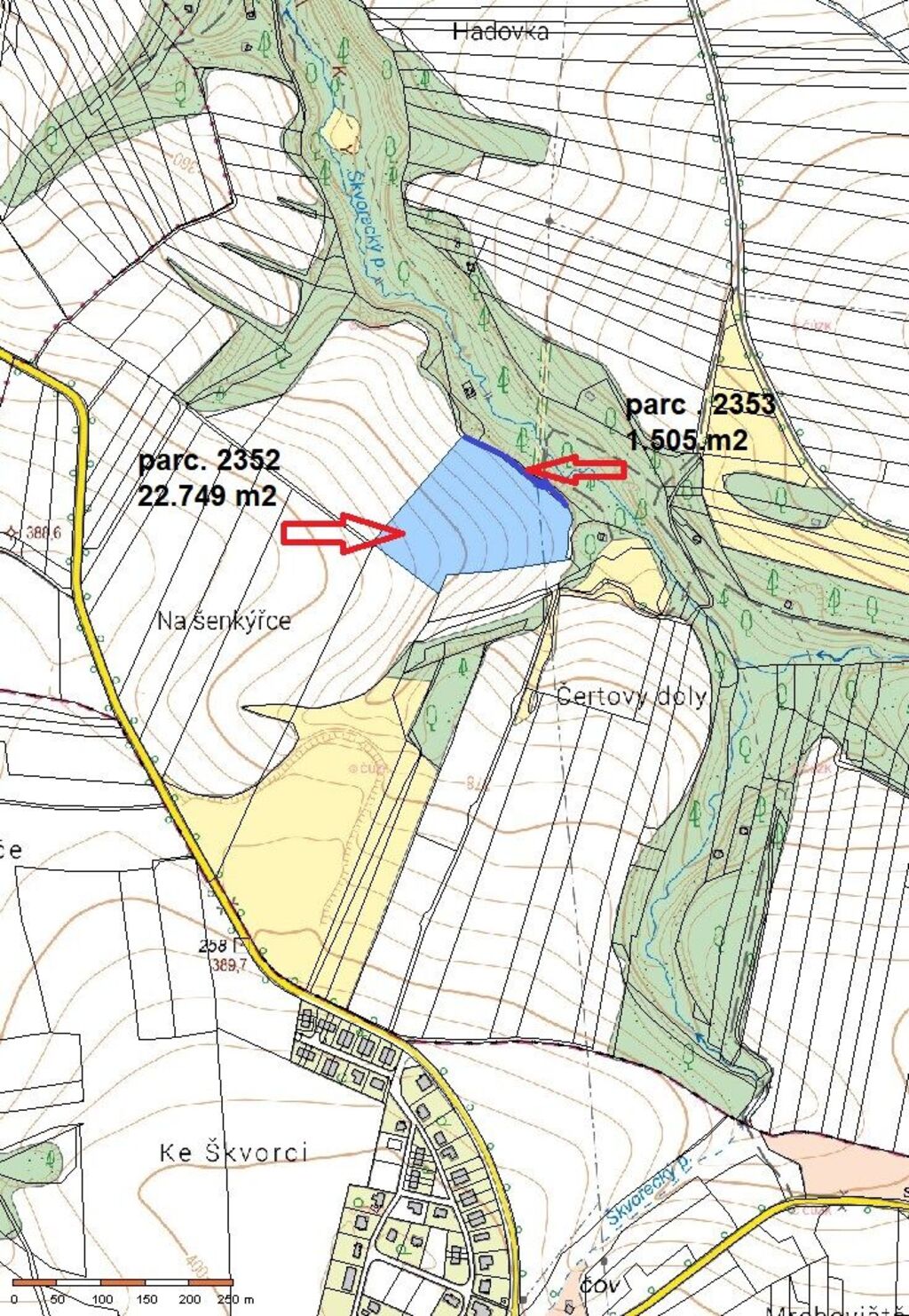 parc 2352 a 2353_katastrální mapa