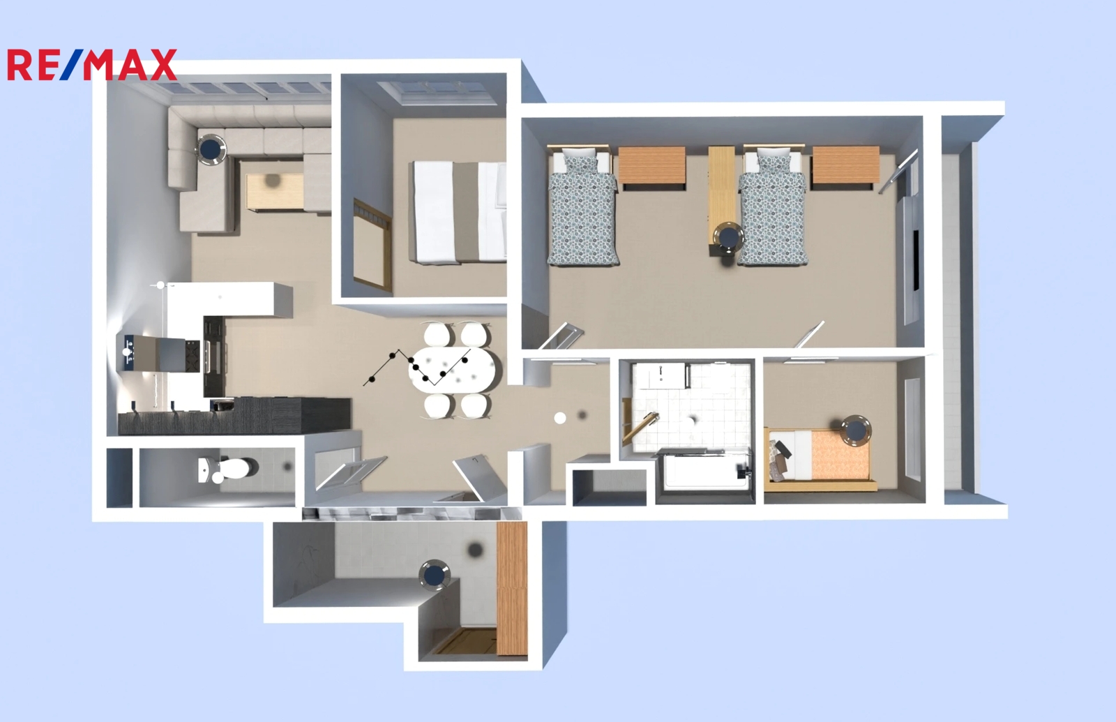 Vizualizace aktuálního rozmístění - rozdělení